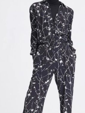 Rag & Bone┆8┆Therese Printed Long Sleeved Jumpsuit┆262